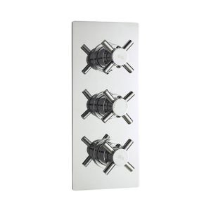 Hudson Reed Kristal Triple Concealed Thermostatic Shower Valve Chrome