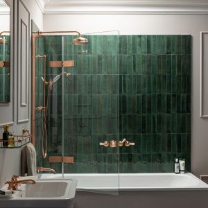 Matki Eauzone Plus Two Panel Wall Hinged Bath Screen