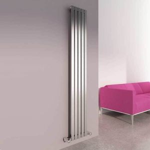 Carisa Sarp Vertical Radiator - Brushed Stainless Steel