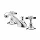 Nuie Beaumont Traditional 3 Tap Hole Basin Mixer Tap & Waste