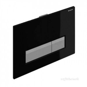 Geberit Sigma 40 Dual Flush Plate & Integrated Odour Extraction Black Plastic