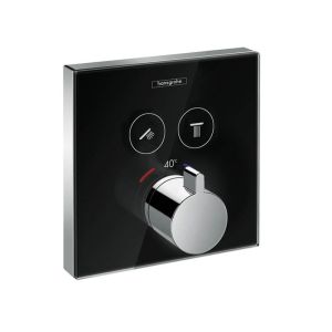 Hansgrohe ShowerSelect Glass Thermostatic Mixer for 2 Outlets