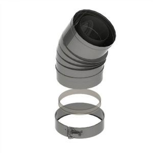 DRU RVS Ø150/100 Concentric Flue Material 30° Bend - Stainless Steel