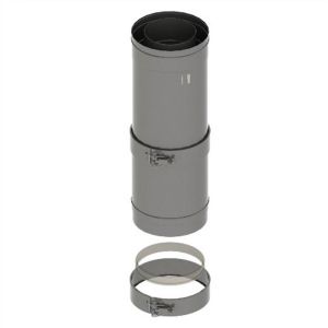 DRU Ø100/60 Concentric Flue Material Telescopic Pipe 325-440mm - Aluminium
