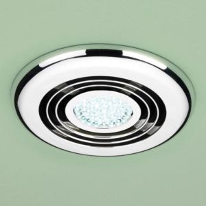 HIB Turbo Illuminated Inline Ceiling Fan Chrome - 32300