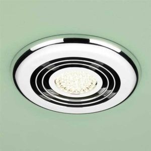 HIB Cyclone LED Illuminated Wet Room Inline Fan Chrome - 33700