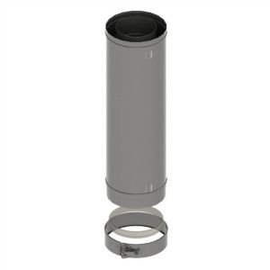 DRU RVS Ø200/130 Concentric Flue Material Pipe 1000mm - Stainless Steel