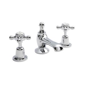 Hudson Reed Topaz 3TH Basin Mixer Taps with Waste - BC307DX