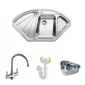 Blanco Delta-IF Stainless Steel Sink & Blanco Tap with Waste