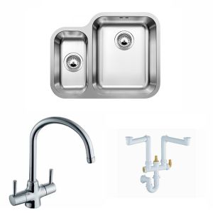 Blanco Supreme 533-U Stainless Steel Sink & Blanco Tap with Waste