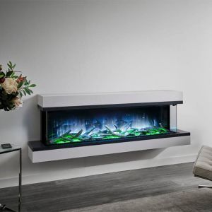 Flamerite Exo 1500 Wall Mounted 3 Sided Electric Fires