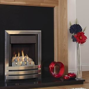 Flavel Windsor Contemporary Plus Pebble Open Fronted Inset Gas Fire