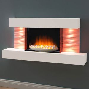 Flamerite Luma 1200 Wall Mounted Electric Fire Suite with Bowl