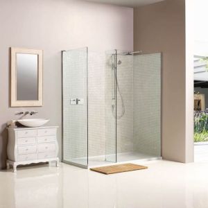 Matki Boutique Corner Walk-in Shower Enclosure with Side Panel & Tray