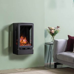 Gazco Vogue Midi T Wall Mounted Electric Stove - 3 Sided