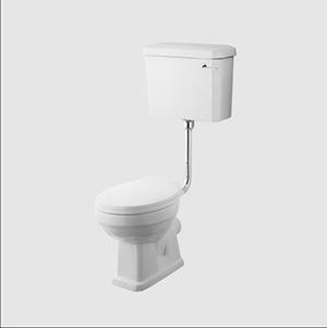Nuie Carlton Low Level Close Coupled Toilet & Flush Pipe Kit