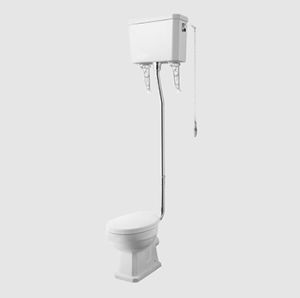Nuie Carlton High Level Close Coupled Toilet & Flush Pipe Kit