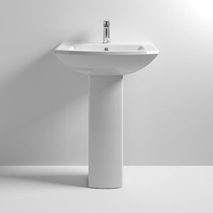 Nuie Asselby 1 Tap Hole Basin 600mm & Pedestal