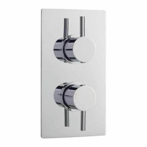 Nuie Quest Rectangular Twin Shower Valve With Diverter