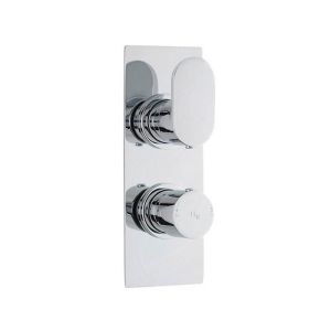 Hudson Reed Reign Twin Concealed Thermostatic Shower Valve Chrome - REI3410
