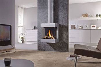 suspended gas fire